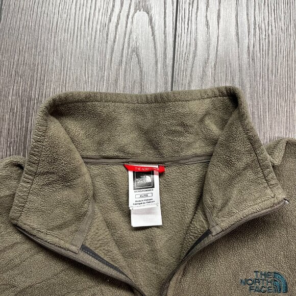 The North Face Fleece Quarter 1/4 Zip Fleece Sweater Brown XL Extra Large - Picture 4 of 8